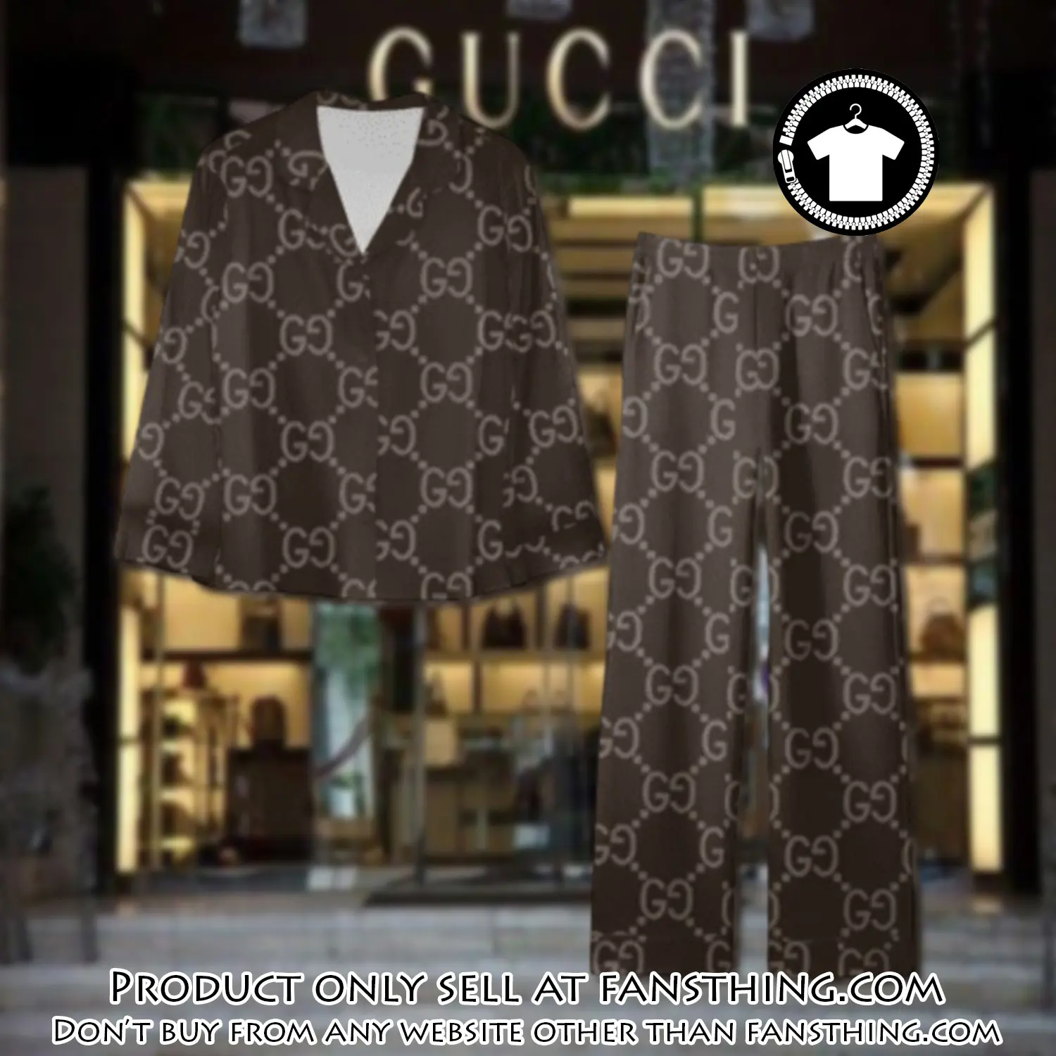 Trending luxury gc satin pajama set pjs1064 fst0730596